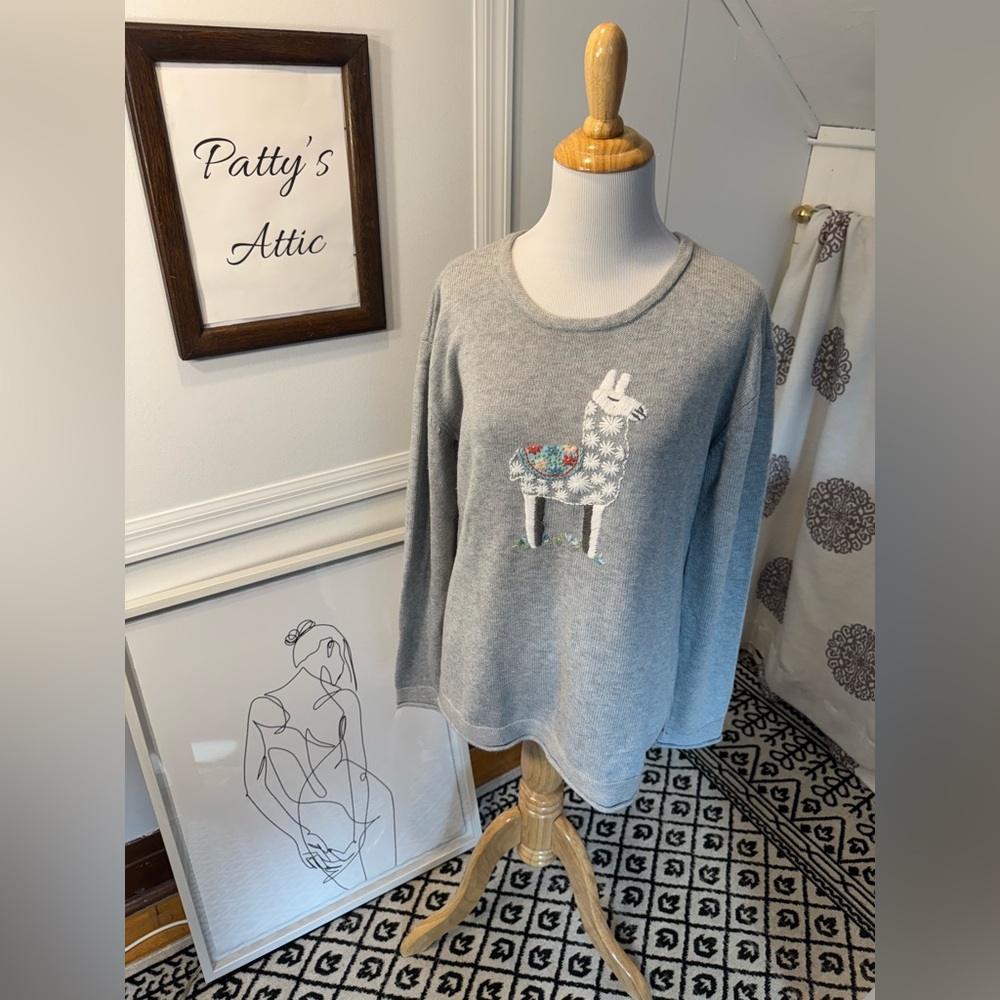 Coldwater Creek Light Gray Knit Sweater